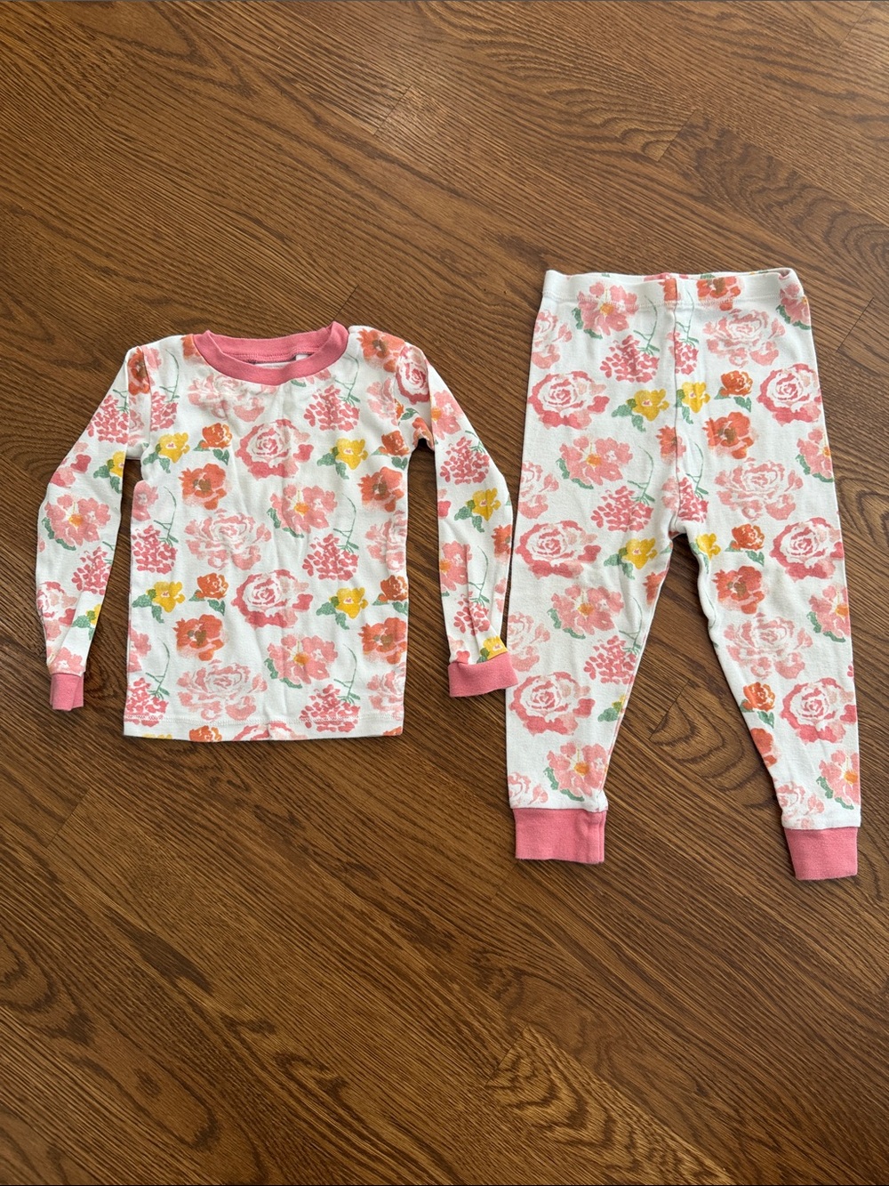 Burt’s Bees 24m Organic Cotton Floral Pink Long-Sleeve Pajama Set